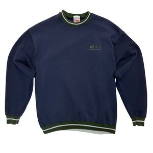 Vintage 90s Wilson Crewneck Sweatshirt Mens XL Navy Embroidered Made In USA